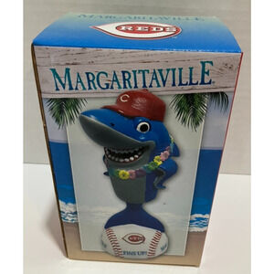 Cincinnati Reds Margaritaville Shark Fins Up Bobblehead 2018 SGA